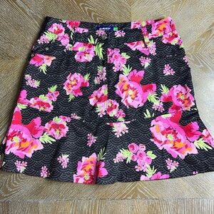 DAILY SPORTS Black Golf Floral Skort 4